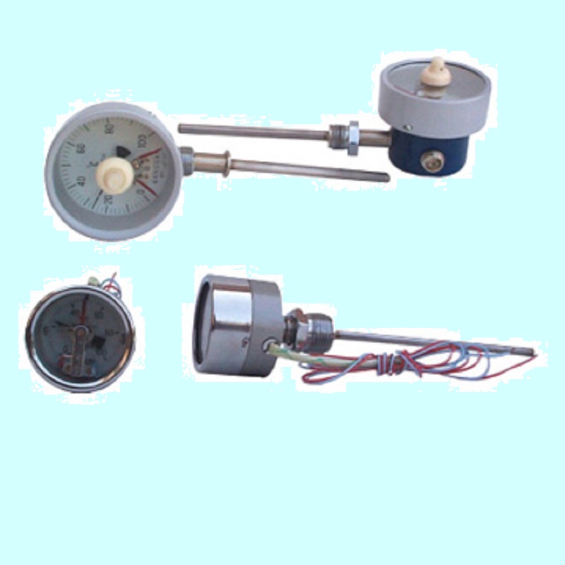 WSSX-411电接点双金属温度计100℃ 150℃径向,上下限,双环温度计